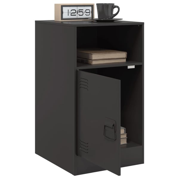 vidaXL sengeborde 2 stk. 34,5x39x62 cm stål sort