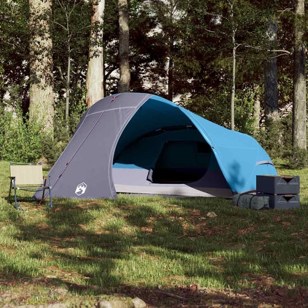 vidaXL Kuppeltelt for camping 4 personer blå vanntett