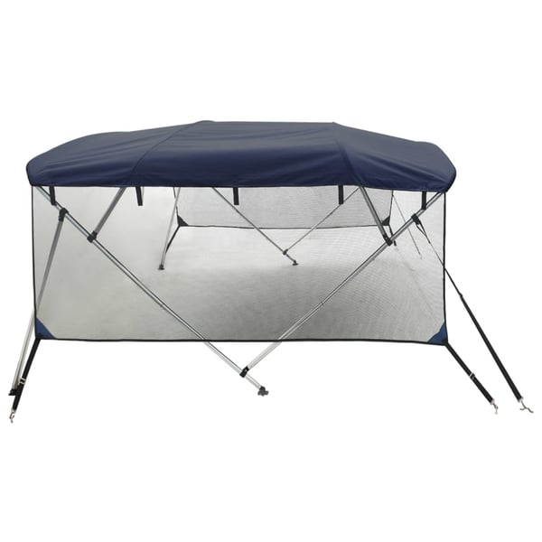 vidaXL Båtkalesje 3-buet med sidevegger i netting 183x(137-152)x137 cm