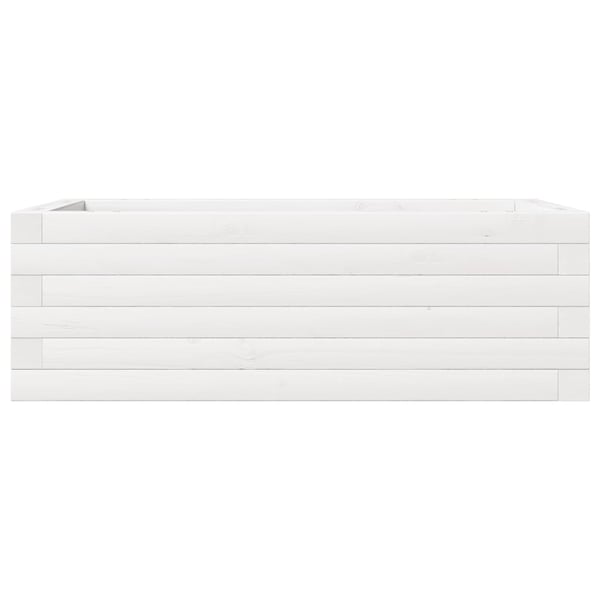 vidaXL Plantekasse hvit 70x40x23 cm heltre furu