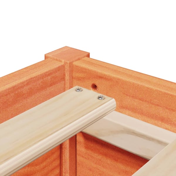 vidaXL Sengeramme uten madrass voksbrun 90x190 cm heltre furu