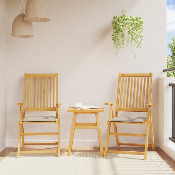 vidaXL udendørs sædehynder 2 stk. 45x45x2 cm firkantet gråbrun