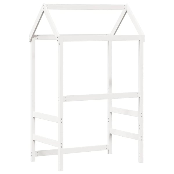 vidaXL Tak for barneseng hvit 118x70x176,5 cm heltre furu