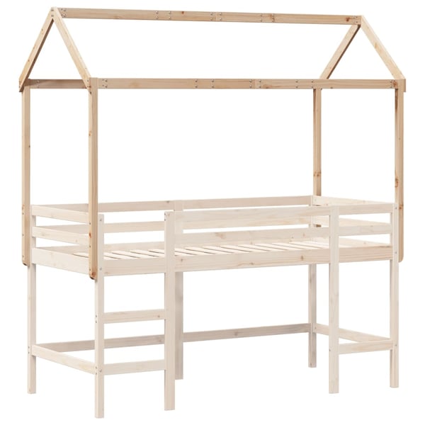 vidaXL Tak for barneseng 217x95,5x159 cm heltre furu