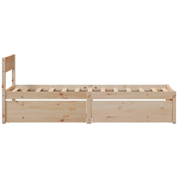 vidaXL Sengeramme uten madrass 75x190 cm heltre furu