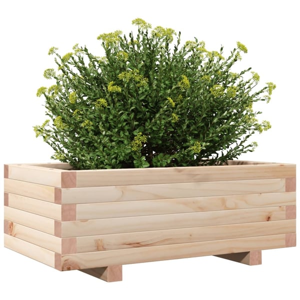 vidaXL Odlingslåda 70x40x26,5 cm massivt furuträ