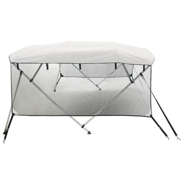 vidaXL Båtkalesje 3-buet med sidevegger i netting 183x(170-182)x137 cm