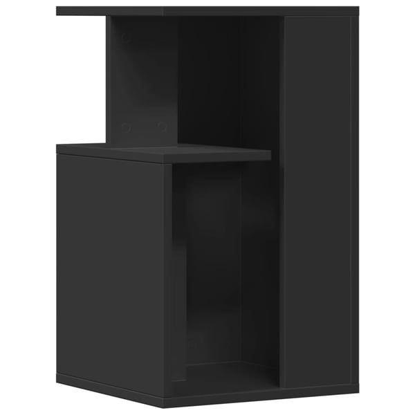 vidaXL sidebord 35x35x60 cm konstrueret træ sort
