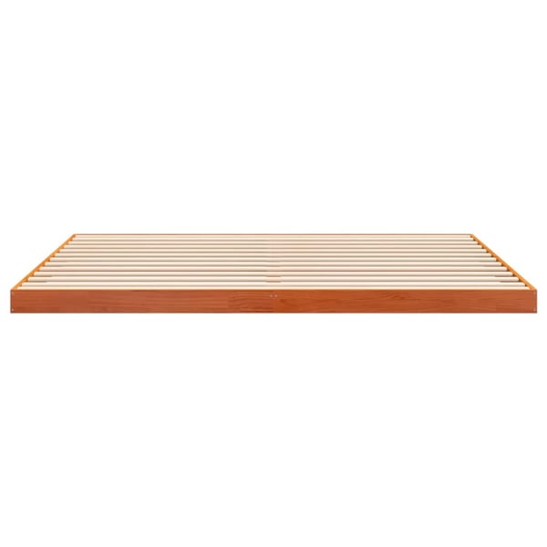 vidaXL Sengeramme brun 200x200 cm heltre furu
