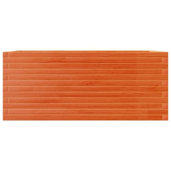 vidaXL plantekasse 110x60x45,5 cm massivt fyrretræ gyldenbrun