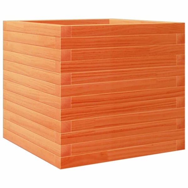 vidaXL plantekasse 50x50x45,5 cm massivt fyrretræ gyldenbrun