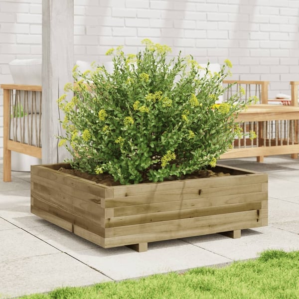 vidaXL Plantekasse 80x80x26,5 cm impregnert furu