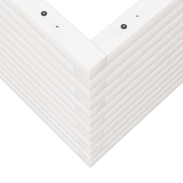 vidaXL Plantekasse hvit 70x70x45,5 cm heltre furu