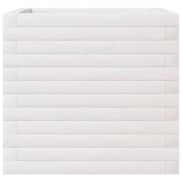 vidaXL Plantekasse hvit 50x50x45,5 cm heltre furu