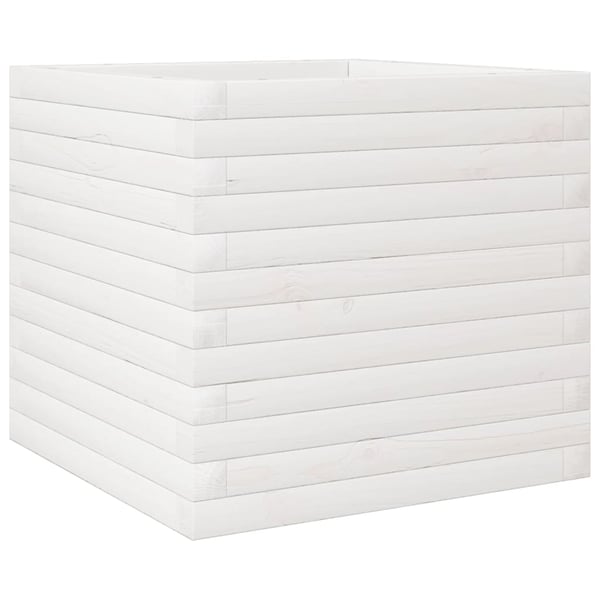 vidaXL Plantekasse hvit 50x50x45,5 cm heltre furu