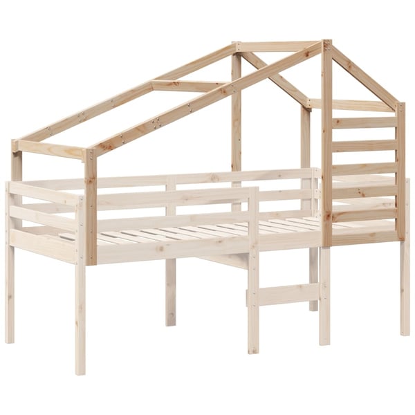vidaXL Tak for barneseng 188x97x113 cm heltre furu