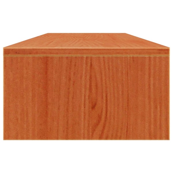 vidaXL Monitorstativ voksbrun 100x27x15 cm heltre furu