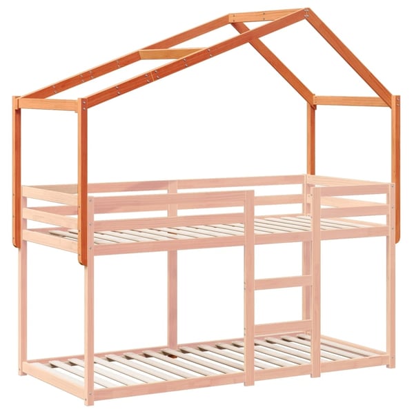 vidaXL stel til husseng 213x85,5x144,5 cm massivt fyrretræ gyldenbrun