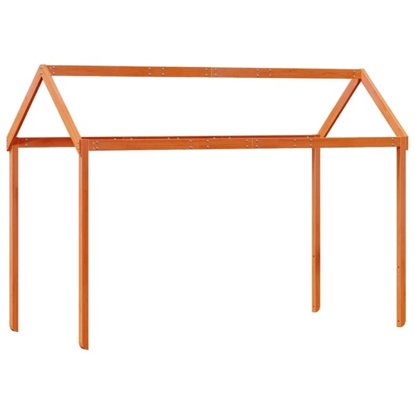 vidaXL stel til husseng 217x85,5x154 cm massivt fyrretræ gyldenbrun