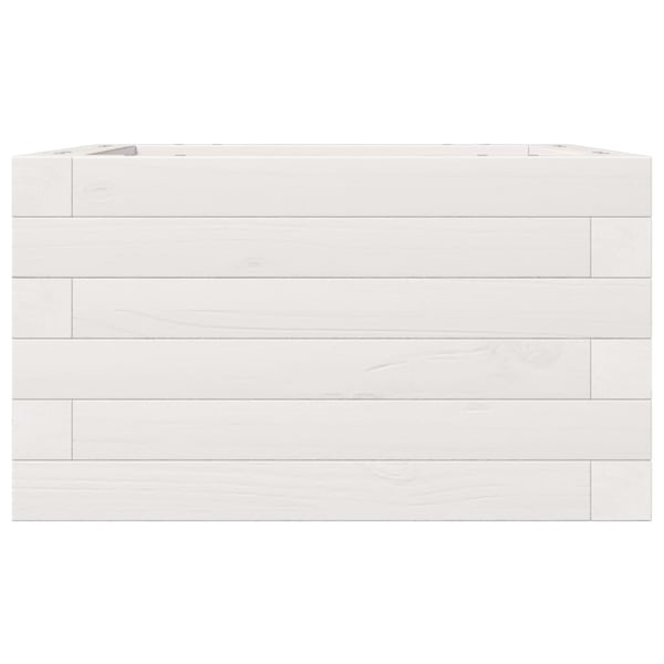 vidaXL Hageplantekasse hvit 40x40x23 cm heltre furu