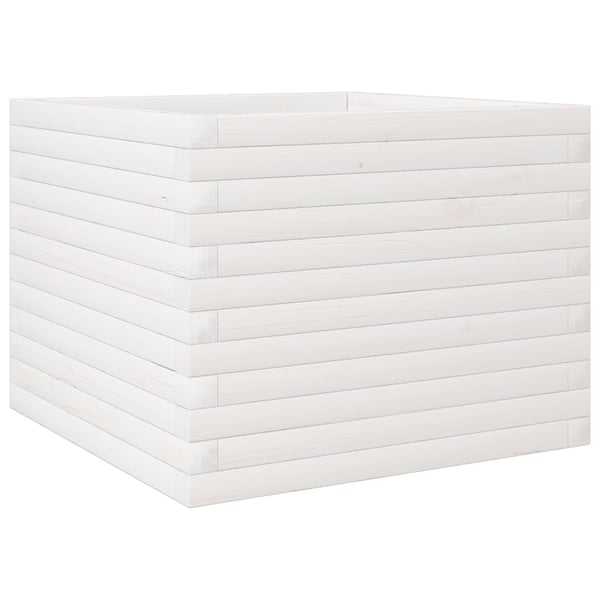 vidaXL Plantekasse hvit 60x60x45,5 cm heltre furu