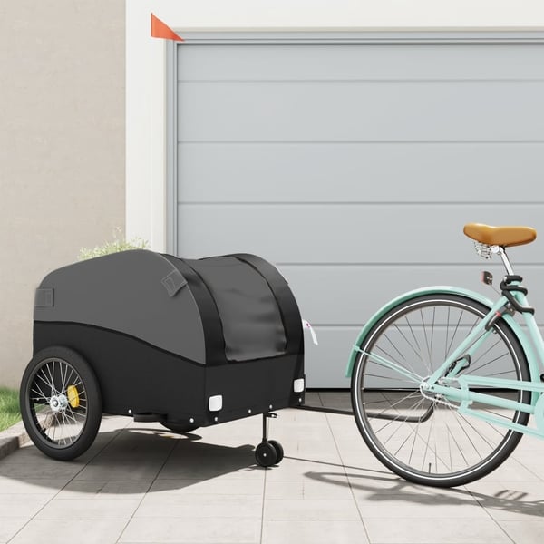 vidaXL cykelanhænger 45 kg jern sort