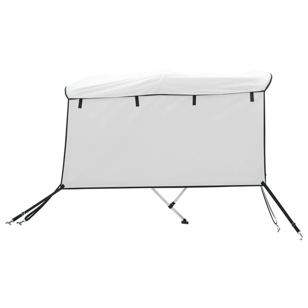vidaXL Båtkalesje 3-buet med sidevegger 183x(137-152)x137 cm