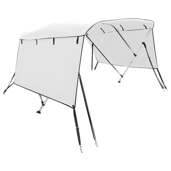 vidaXL 3-kaarinen Bimini-kate sivuseinillä 183x(137-152)x137 cm