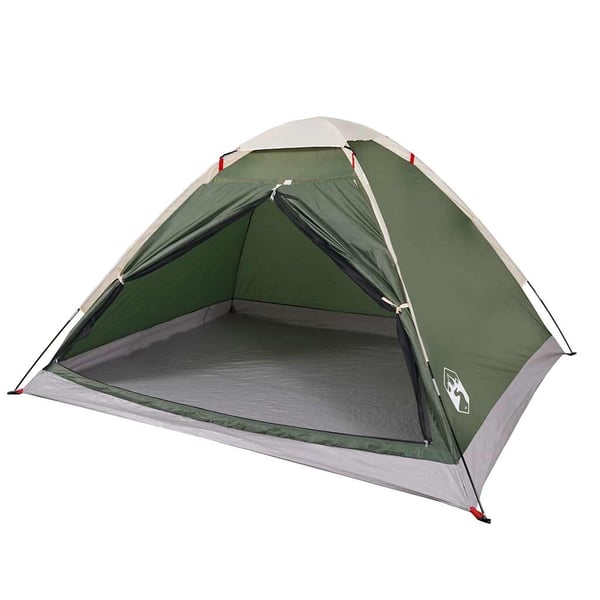 vidaXL Kuppeltelt for camping 4 personer grønn vanntett