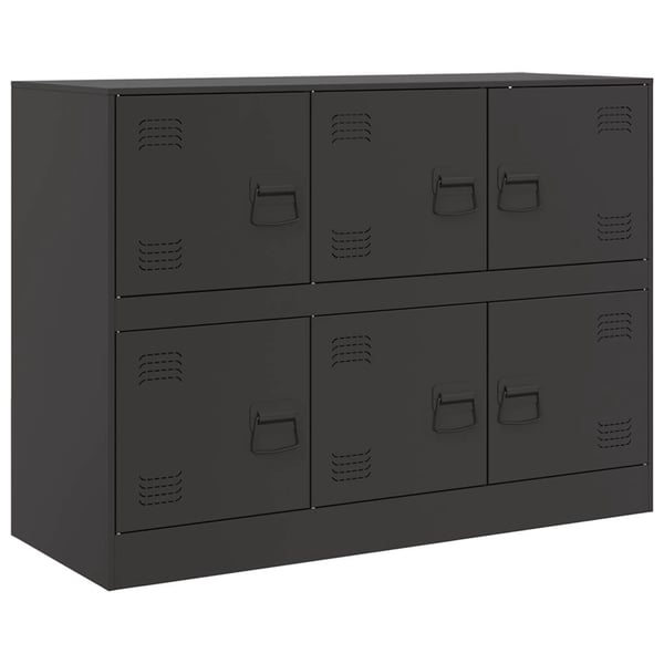 vidaXL skænk 99x39x73 cm stål sort