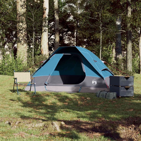 vidaXL Kuppeltelt for camping 1 person blå vanntett