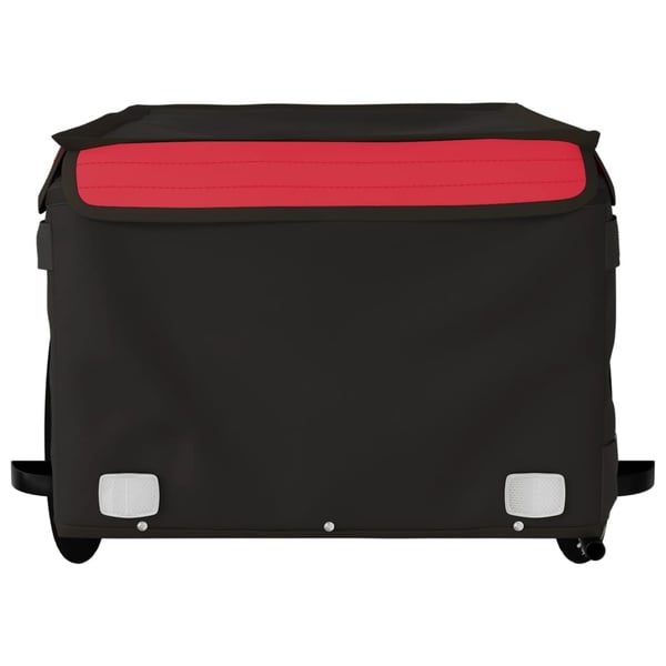 vidaXL Sykkelvogn svart og rød 45 kg jern