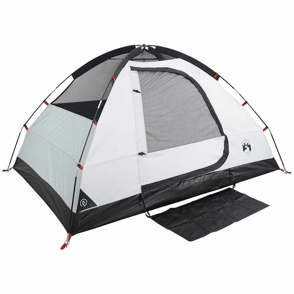 vidaXL Kuppeltelt for camping 2 personer hvit blendingsstoff vanntett