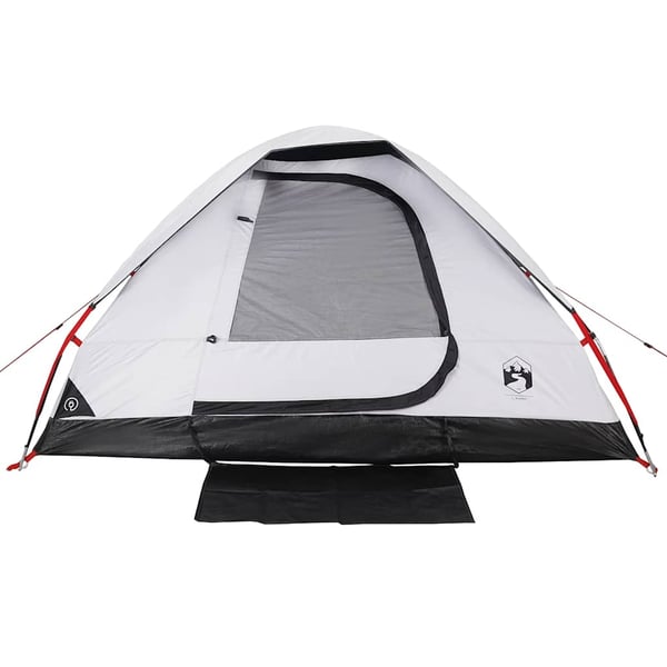 vidaXL Kuppeltelt for camping 2 personer hvit blendingsstoff vanntett