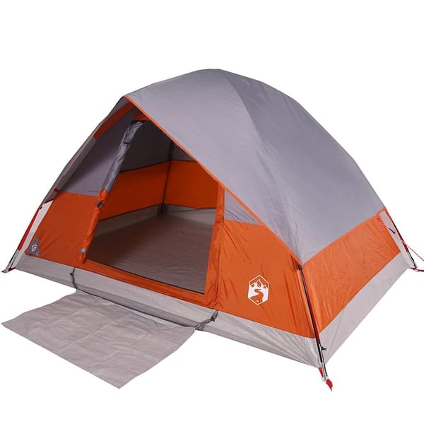 vidaXL Kuppeltelt for camping 4 personer oransje vanntett