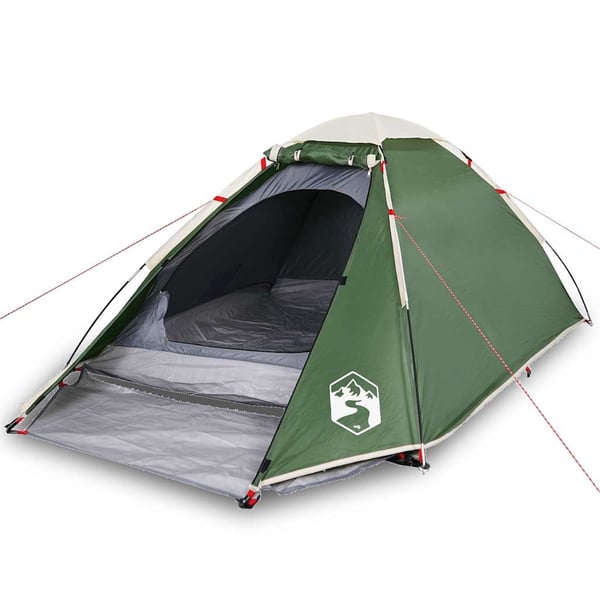 vidaXL 4-personers campingtelt vandtæt kuppel grøn