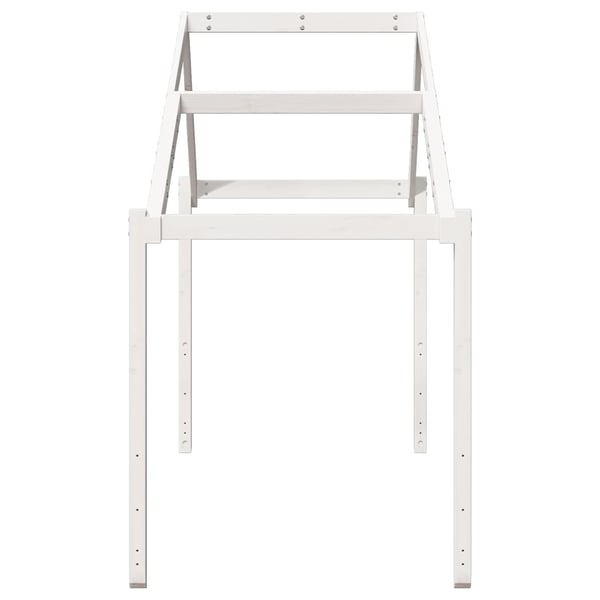 vidaXL Tak for barneseng hvit 213x95,5x144,5 cm heltre furu