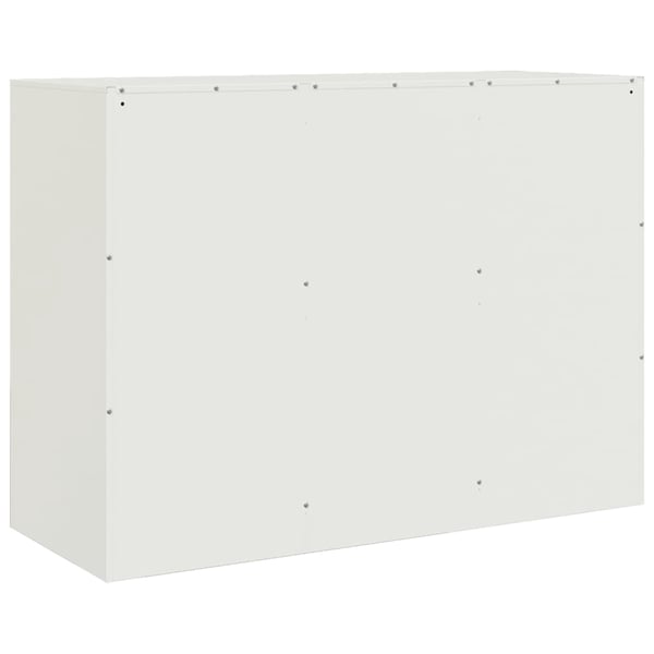 vidaXL Skänk vit 99x39x73 cm stål