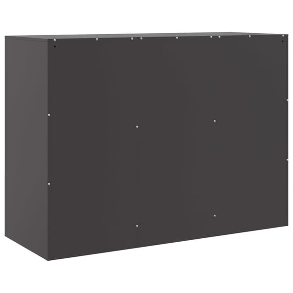 vidaXL skænk 99x39x73 cm stål sort