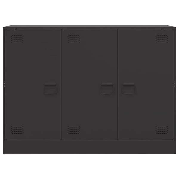 vidaXL skænk 99x39x73 cm stål sort