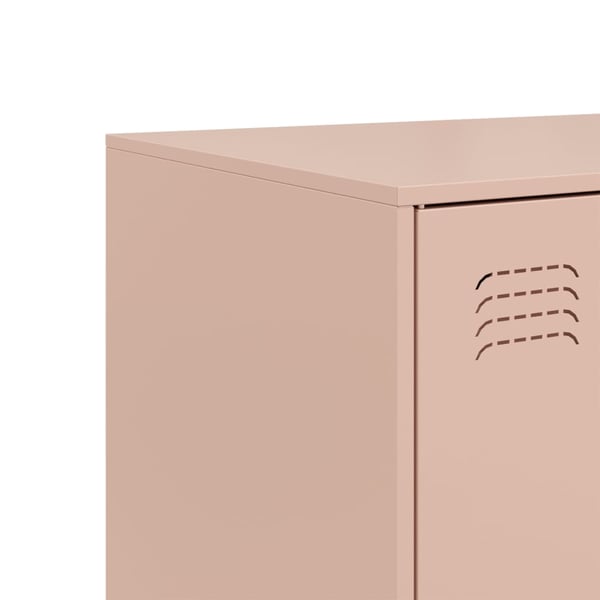 vidaXL Skjenk rosa 99x39x73 cm stål