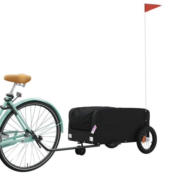 vidaXL cykelanhænger 30 kg jern sort