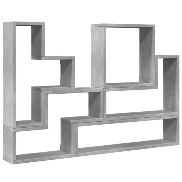 vidaXL Vegghylle hvit 96x12x64 cm konstruert tre