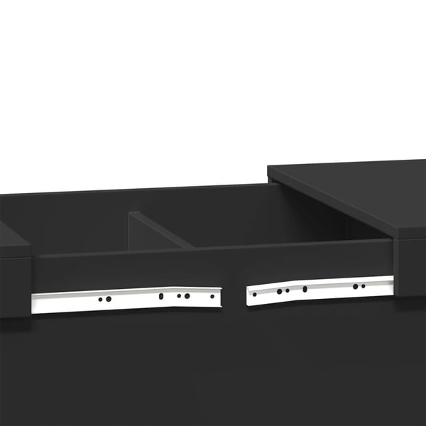 vidaXL Salongbord svart 80x55x40 cm konstruert tre