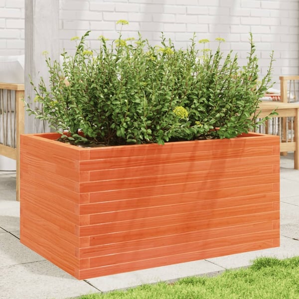 vidaXL Plantekasse voksbrun 90x60x45,5 cm heltre furu