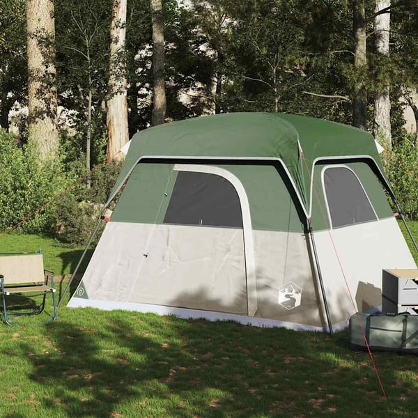 vidaXL Campingtelt 4 personer grønn vanntett