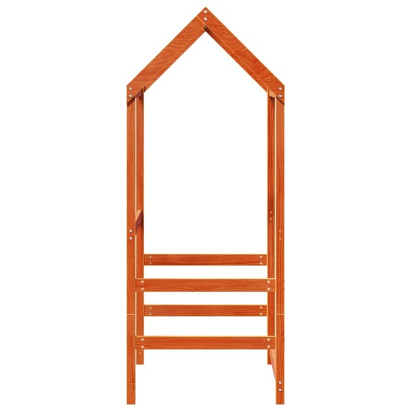 vidaXL Tak for barneseng voksbrun 108x70x176,5 cm heltre furu