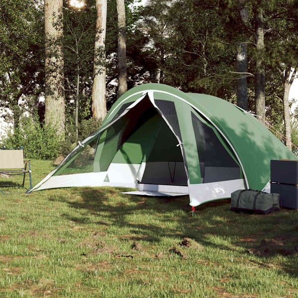 vidaXL Campingtelt 4 personer grønn vanntett