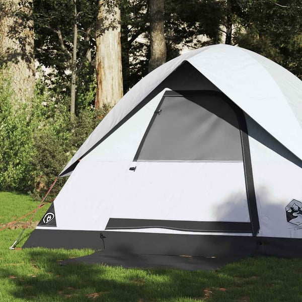 vidaXL 2-personers campingtelt vandtæt mørklægningsstof hvid