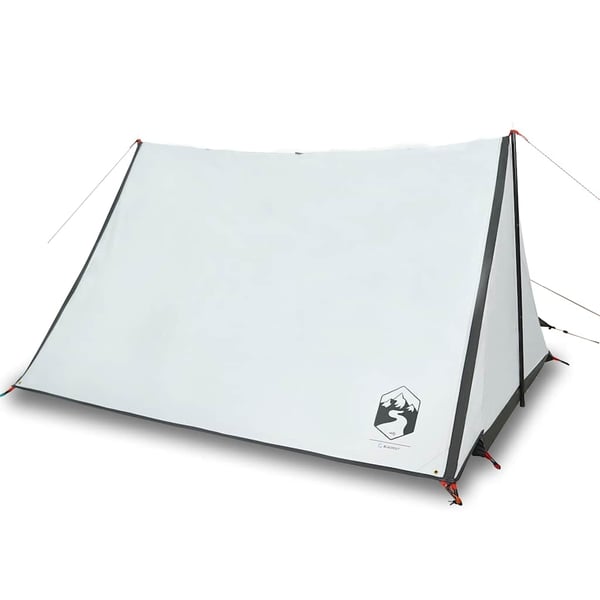 vidaXL Campingtelt for 2 personer hvit blendingsstoff vanntett